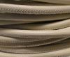 Round stitched nappa leather cord Creme-4mm