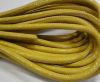 Round stitched nappa leather cord Ray Style Shinny Yellow-6mm