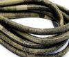 Round stitched nappa leather cord Camouflage-6mm