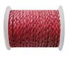 Flat 3-ply Braided Leather-SE-Fuchsia-3MM