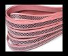 Flat Leather Cords - Chess Style - 10mm-Baby Pink