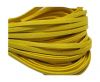 Flat Leather Italian Stitched 5mm - Yellow