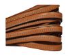 Flat leather Italian with stitch - 5 mm - light orange