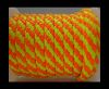 Flat Thick Braided Leather -10mm- Neon style
