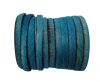 Hair-On Flat Leather-Turquoise-5MM