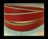 Flat Leather- Natural Edges -Red-10mm