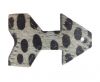 KC-Key Cord Arrow Shape 8cm dalmata grey hair-on