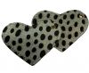 KC-Key Cord Heart Shape 8cm dalmata green hair-on