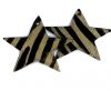 KC-Key Cord Star Shape 4cm zebra hair-on