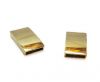 Stainless Steel Magnetic Clasp,Gold,MGST-131-10*3mm