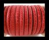 imitation nappa leather 4mm Snake-Patch-Style -Red