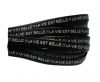 Real Flat Leather-LA VIE EST BELLE-Black with Silver