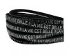 Real Flat Leather-LA VIE EST BELLE-Silver-Black