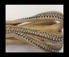 Real Nappa Flat Leather with swarovski crystals-6mm-Gold