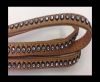 Real Nappa Flat Leather with swarovski crystals-6mm-Toffee