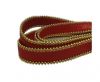 Real Nappa Flat Leather with gold plated steel ball chains-10mm-