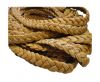Real Nappa Leather -Flat-Braided-Tan colour-10mm