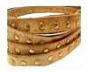 Real Nappa Leather with studs-10mm-VIntage Light Brown
