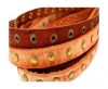 Real Nappa Leather with studs-10mm-vintage Orange