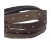 Real Nappa Leather with studs-10mm-dark taupe