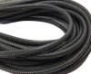 Round stitched nappa leather cord 4mm-Dark Grey