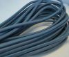Round stitched nappa leather cord Steel Blue-6mm