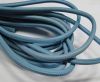 Round stitched nappa leather cord 6mm-Sky Blue