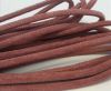 Round stitched nappa leather cord Suede Round-Coral Pink-6mm