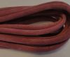 Round stitched nappa leather cord Pink-4mm