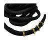 Real silk cords with inserts - 8 mm -  Black
