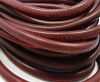 Round stitched nappa leather cord Red - 6 mm (2)
