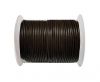 Round Leather Cord Coffee Brown - 3mm