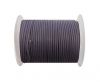 Round leather cord-2mm- Dark pastel purple