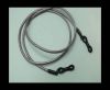 Round Leather Glass Hangers - 3mm -METALLIC GREY
