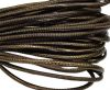 Round stitched nappa leather cord 2,5mm-Metallic bronze