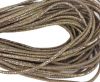 Round stitched nappa leather cord 2,5MM-Plain style-Grey beige