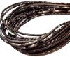 Round stitched nappa leather cord 3mm-Python Brown