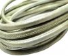 Round stitched nappa leather cord 4mm-Grey Pearl