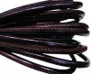 Round stitched nappa leather cord 4mm-Metallic purple