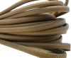 Round stitched nappa leather cord Beige-2,5mm