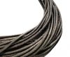 Round stitched nappa leather cord Black-2,5mm