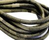 Round stitched nappa leather cord Camouflage-4mm