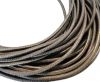 Round stitched nappa leather cord Dark Taupe-4mm