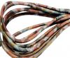 Round stitched nappa leather cord Scotish Print 3-4mm