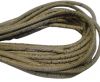 Round stitched nappa leather cord Snake style-4mm-beige antique