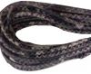 Round stitched nappa leather cord Snake style-black-grey-white-4mm