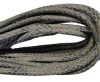 Round stitched nappa leather cord Snake style-Grey -4mm