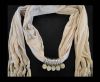 Scarf With Beads Style5-Cream
