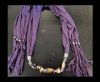 Scarf With Beads Style12-Purple