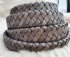 Oval Braided Leather Cord-15.5 by 4.5mm-SE_DB_12